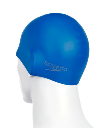 Speedo Plain Moulded Silicone Cap Blå