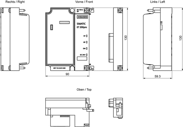 Siemens 6ES7154-2AA01-0AB0 digitala & analoga I/O-moduler Analog