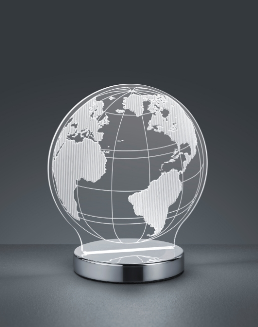 TRIO GLOBE bordlampe SMD LED-modul 7 W Krom, Transparent