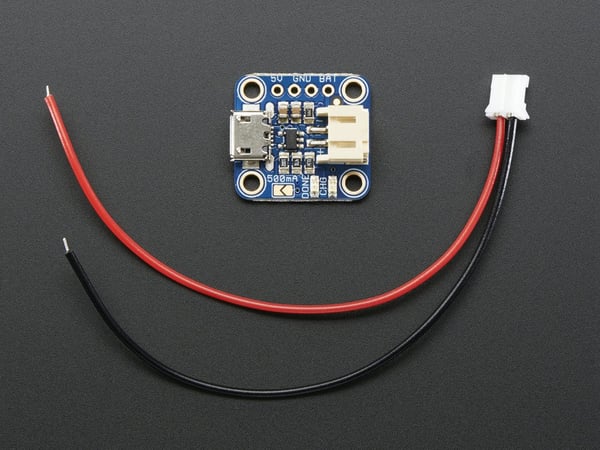 Adafruit 1904 udviklingsboard - tilbehør Oplader