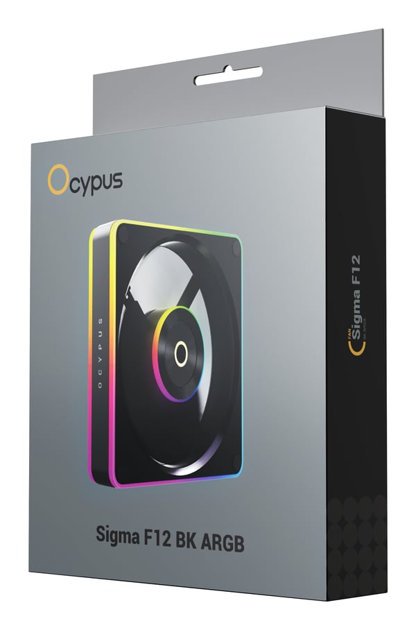 Ocypus Sigma F12 BK ARGB Tietokonekotelo Tuuletin 12 cm Musta 1 kpl