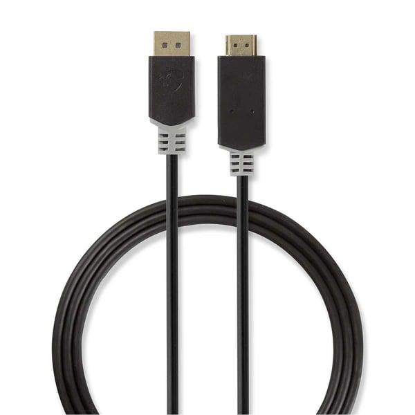 Miniatyrbillede 1 af 3: Nedis CCBW37100AT20 videokabel adapter 2 m DisplayPort HDMI Anthracit