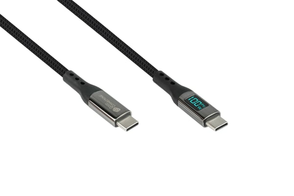 Pikkukuva 1 / 4: Alcasa 2213-D010S USB-kaapeli USB 2.0 1 m USB C 0,48 Gbit/s 100 W Grafiitti