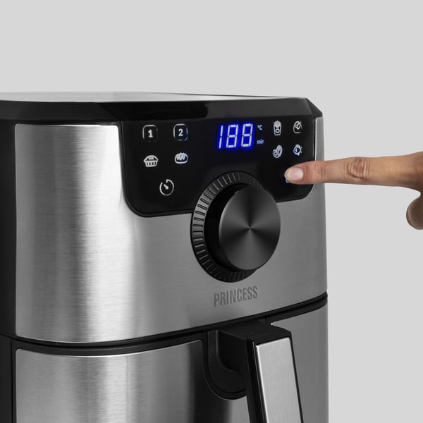 Princess 182037 Enkelt 4,5 L Enkeltstående 1500 W Varmluftsteger Sølv