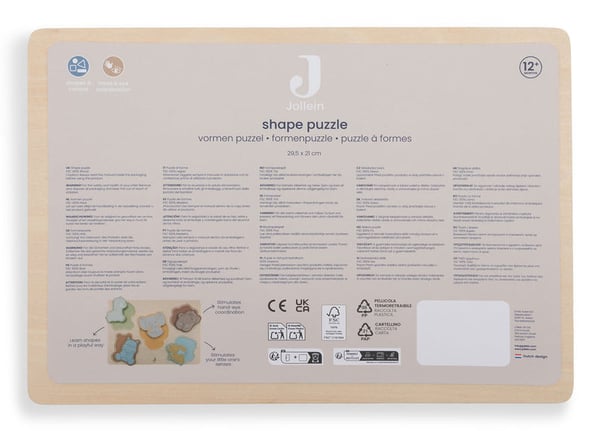 Jollein Jollies Form puslespil 5 stk Dyr
