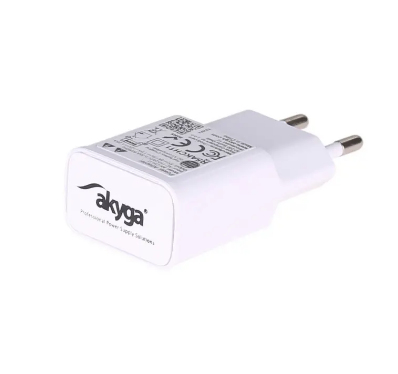 Pikkukuva 2 / 2: Akyga AK-CH-11 mobiililaitteen laturi Partatrimmeri, E-kirjan lukija, GPS, Kuulokkeet, Kuulokkeet, IP Phone, MP3, MP4, Mikrofoni, Matkapuhelin, Muu, PDA, Voimapankki, Älypuhelin, Älykello, Tabletti, Puhelin Valkoinen AC Pikalataus Sisätila