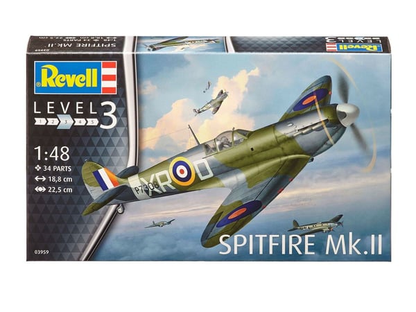 Pikkukuva 1 / 11: Revell Spitfire Mk.II Pienoismallikiinteäsiipinen ilma-alus Kokoamispakkaus 1:48