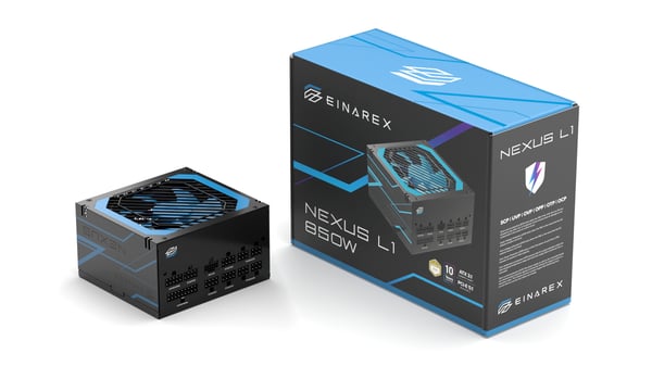 Einarex EXPS-NL1-850-BK virtalähdeyksikkö 850 W 24-pin ATX ATX Musta