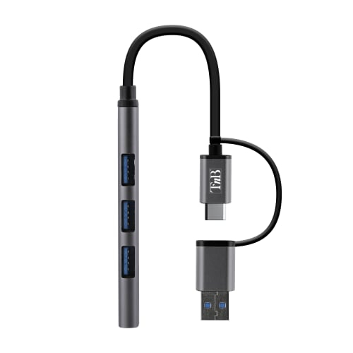 T'nB HUBSLIM4 gränssnittshubbar USB 2.0 5000 Mbit/s Grå