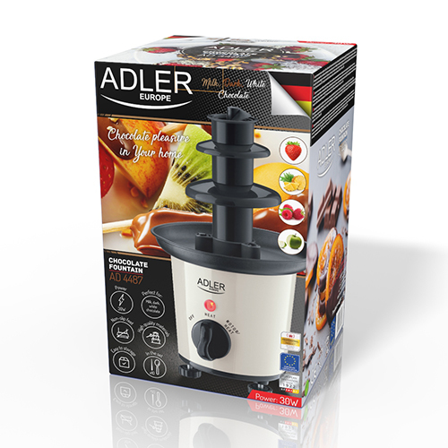 Adler AD 4487 suklaaputous Musta, Ruskea, Valkoinen 30 W