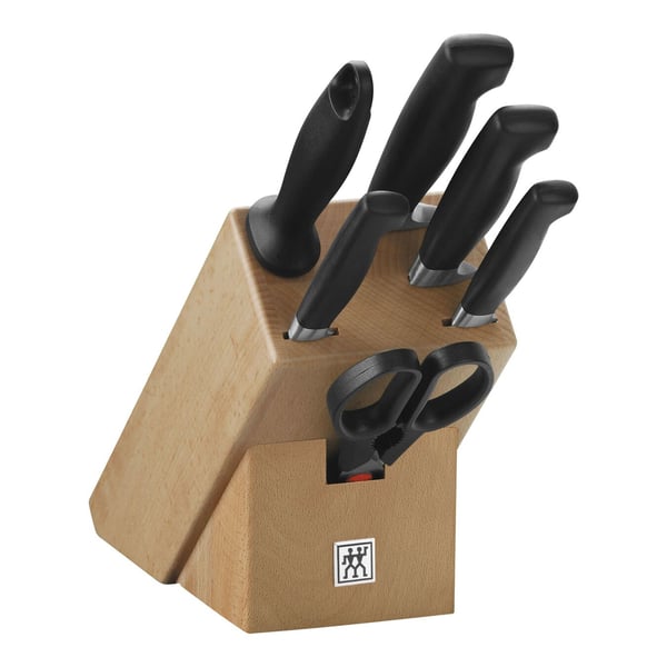 Knivset ZWILLING Four Star 35066-000-0 (Knivblock, Sax, Kniv x 4, Nosvässare)