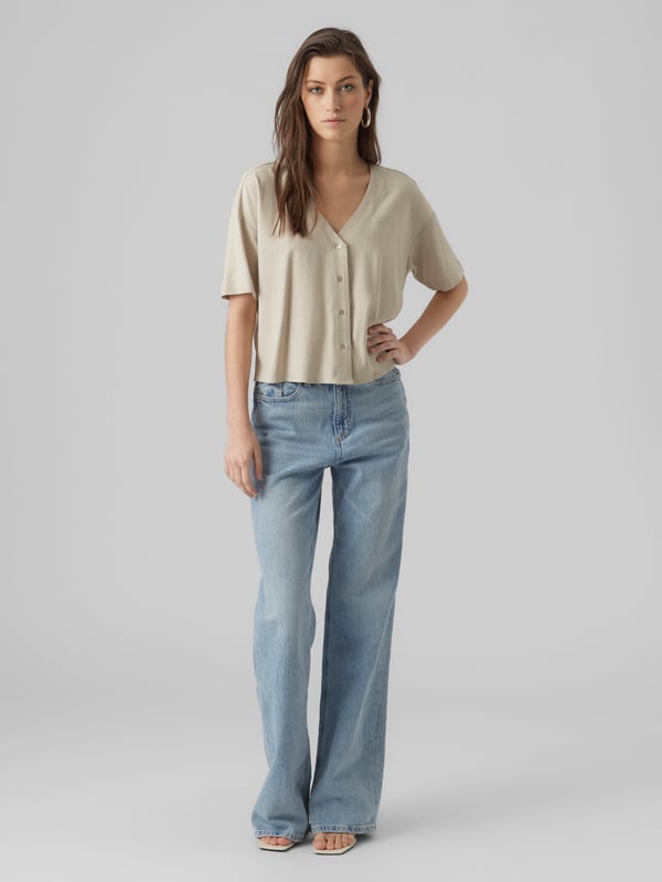Vero Moda VMMYMILO Shirt,10279696,XL Skjorte Viskose, Linned