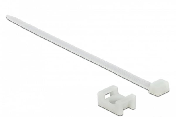 DeLOCK 18885 kabelsamler Gevindmonteret kabelbinder Nylon Hvid 10 stk