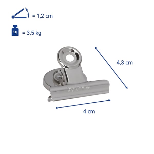 MAUL 2184096 paperiliitin Metalli 2 kpl