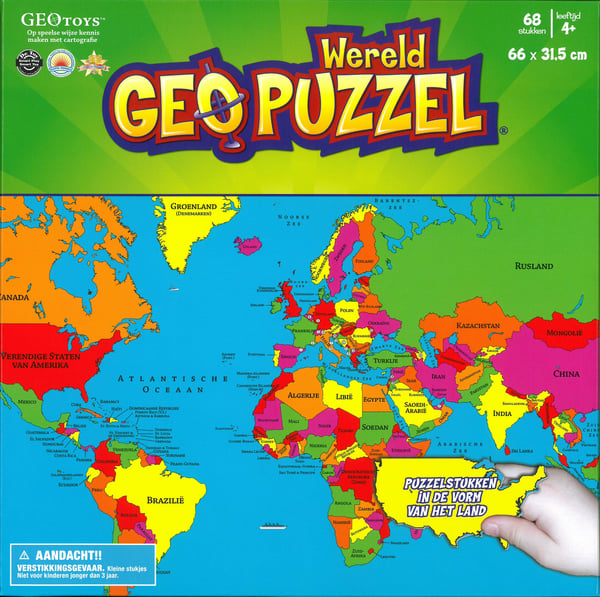 Miniatyrbillede 1 af 2: Geotoys .306NL puslespil 68 stk Kort