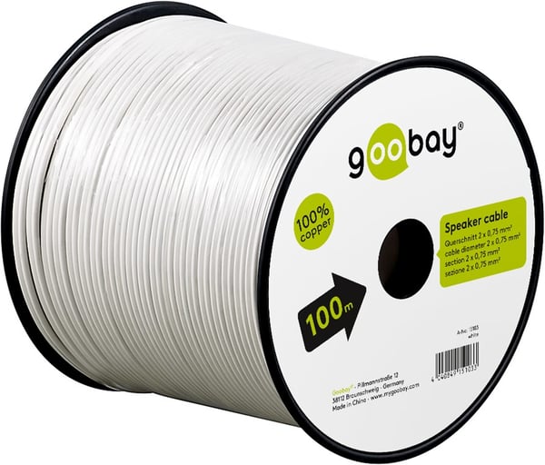 Miniatyrbillede 4 af 6: Goobay 15103 lydkabel 100 m Hvid