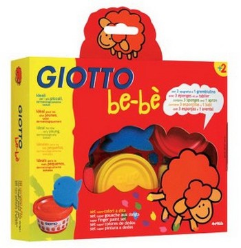 Giotto be-bè fingerfärger Blå, Röd, Gul