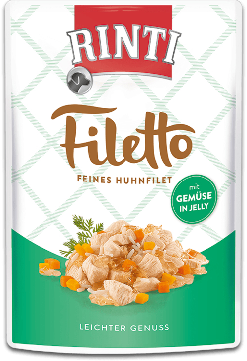 RINTI 95404 fugtig mad til hund Kylling, Grøntsag Voksen 100 g RINTI 95404 fugtig mad til hund Kylling, Grøntsag Voksen 100 g