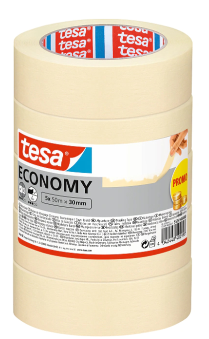 TESA 55349-00000-01 vävtejp Lämplig för inomhusbruk 50 m Beige