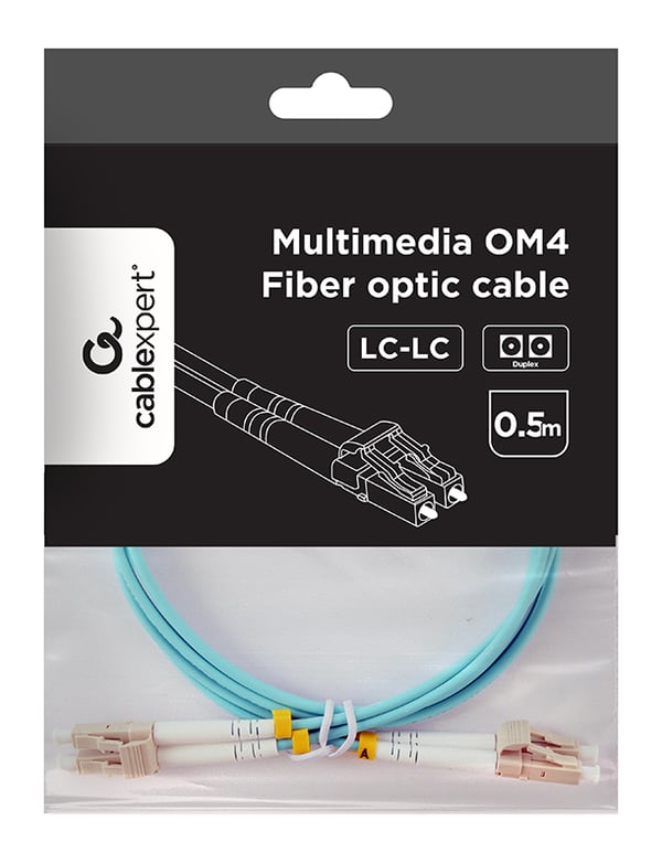 Gembird CFO-MDOM4-LC/LC-0.5M InfiniBand och fiberoptisk kabel 0,5 m LC/UPC Turkos