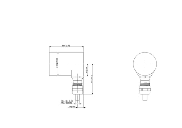 Miniatyrbillede 2 af 2: Posital UCD-CA01B-3116-G10G-2RV koder 1 cm