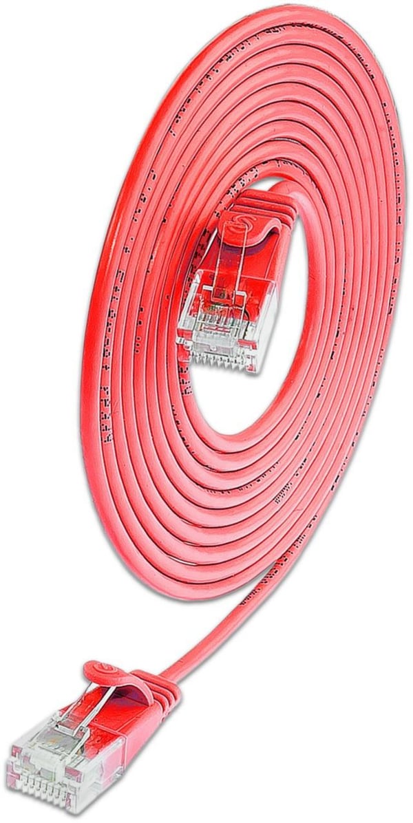 Miniatyrbillede 1 af 2: SLIM Patchcords Light UTP netværkskabel Rød 7,5 m Cat6 U/UTP (UTP)