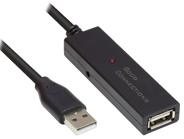 Alcasa GC-M0132 USB-kabel USB 2.0 10 m USB A 0,48 Gbit/sek. Sort