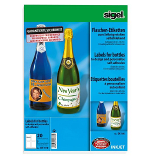 Pikkukuva 1 / 3: Sigel DE160 liimaetiketti Valkoinen 20 kpl