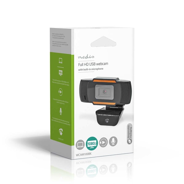 Pikkukuva 3 / 9: Nedis WCAM100BK verkkokamera 2 MP 1920 x 1080 pikseliä USB 2.0 Musta