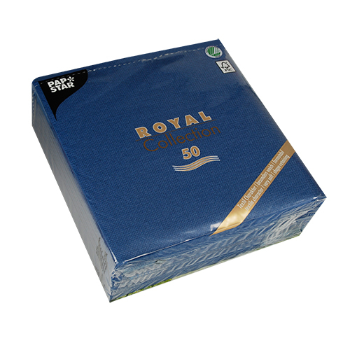 Papstar 11605 pappersnäsdukar Mjukpapper Blå 50 styck