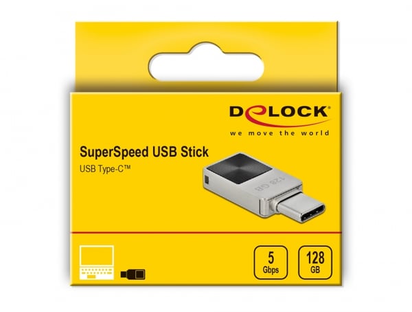 DeLOCK 54085 USB-sticka 128 GB USB Type-C 3.2 Gen 1 (3.1 Gen 1) Silver