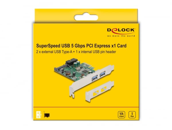 Miniatyrbild 4 av 4: DeLOCK 90096 nätverkskort/adapters Intern USB 3.2 Gen 1 (3.1 Gen 1)