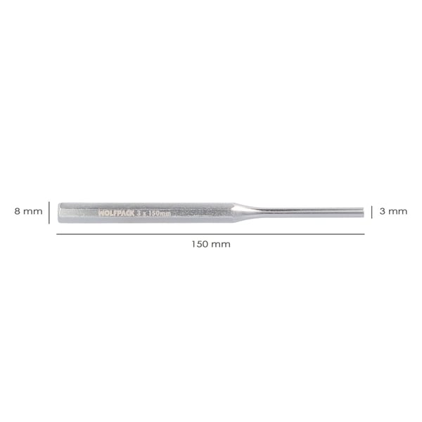 Wolfpack Botador Cilindrico 3 x 8 x 150 mm.