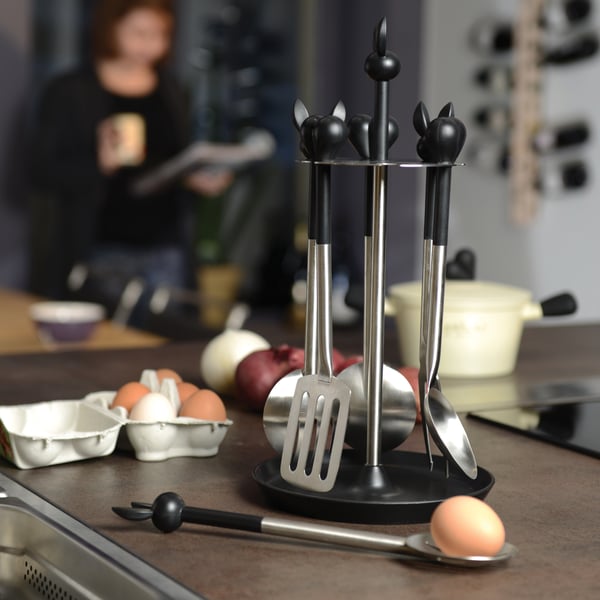 BergHOFF Lover by Lover 3800000 køkkenredskabssæt 7 stk Sort, Rustfrit stål