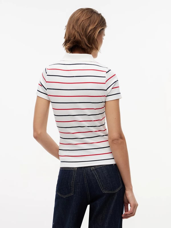Tommy Hilfiger Slim Fit Ribbed Polo Shirt Poolopaita Poolokaulus Puuvilla, Elastaani