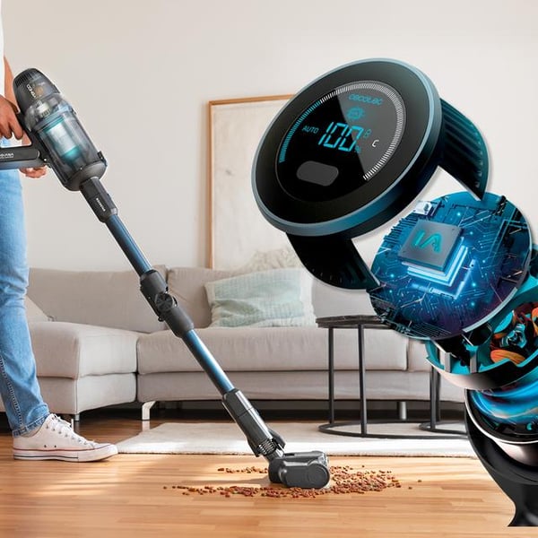 Cecotec Conga Rockstar 9500 Connected Ergowet 3000 IA 4-i-1 skaftdammsugare Batteri Torr HEPA Utan påse 0,6 l 680 W Svart, Grön 3 Ah
