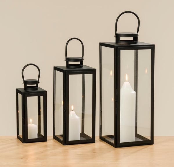 Boltze Laterne Arana lanterne Lys Sort, Transparent