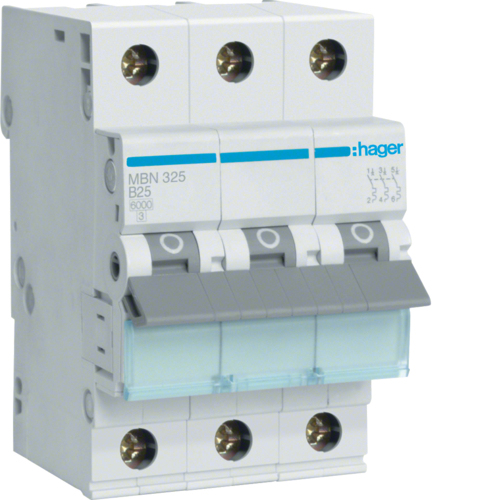 Hager LS-BRYTARE 3P 25A-B 6KA 3PLE / HAGER MBN325