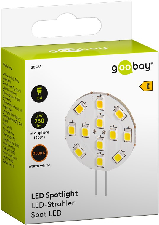 Miniatyrbillede 2 af 2: Goobay 30588 energy-saving lamp Varm hvid 3000 K 2 W G4 E