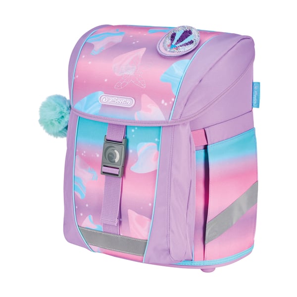 Herlitz FiloActive XL Plus Ocean Lights skolväskekombination Flicka Polyester Blå, Rosa