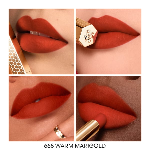 Miniatyrbillede 6 af 6: Guerlain KissKiss Kissproof Honey 1,85 g 668 Warm Marigold Mat