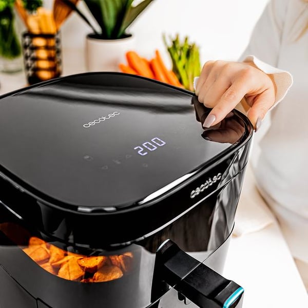 Cecotec 03292 frituregryde Enkelt 6 L Enkeltstående 2200 W Varmluftsteger Sort