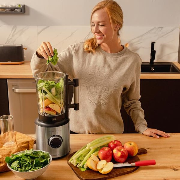 Cecotec 03984 blender Bordplade blender 1800 W Sort, Rustfrit stål, Transparent