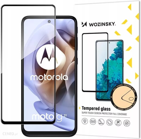Wozinsky Full Glue Moto G51 Fullskærm hærdet glas med sort ramme