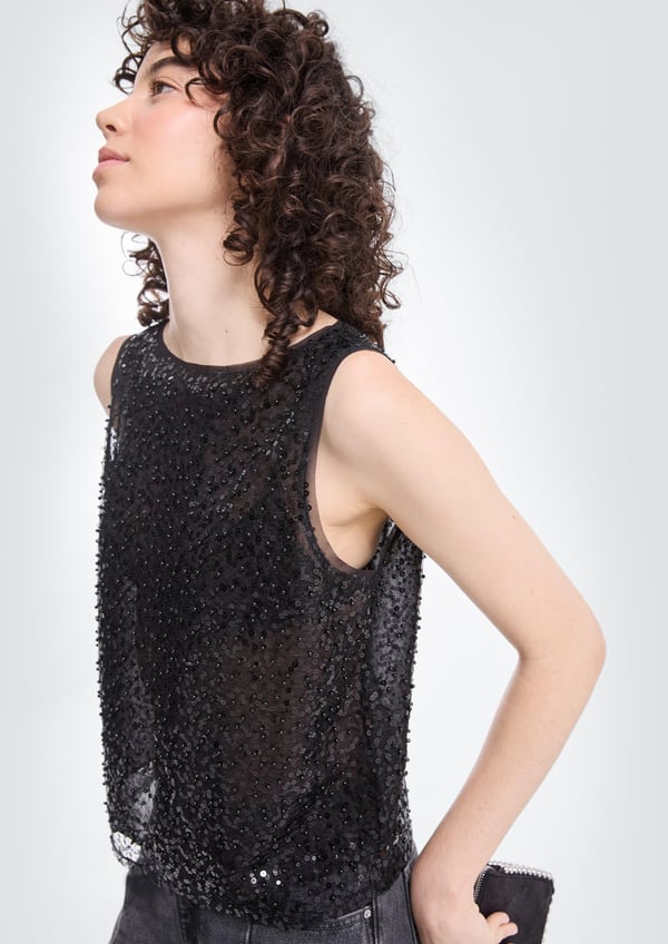 s.Oliver 2174131.9999.38 skjorte & top T-shirt Ærmeløs Polyester