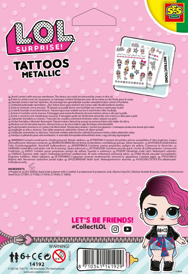 Miniatyrbild 2 av 6: SES Creative L.O.L. Tattoos metallic