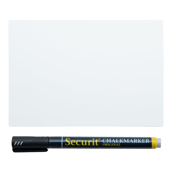 Securit TAG-A6-BL kritpenna Trubbig Vit 1 styck