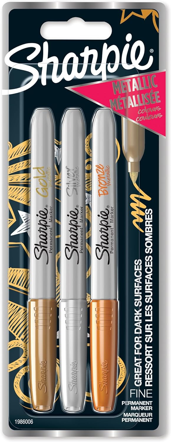 Sharpie 1986006 speedmarker 3 stk Fin spids Bronze, Guld, Sølv Sharpie 1986006 speedmarker 3 stk Fin spids Bronze, Guld, Sølv