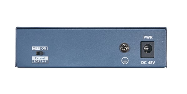 Miniatyrbild 2 av 3: Hikvision DS-3E0105P-E(B) nätverksswitchar Ohanterad L2 Fast Ethernet (10/100) Strömförsörjning via Ethernet (PoE) stöd Grå