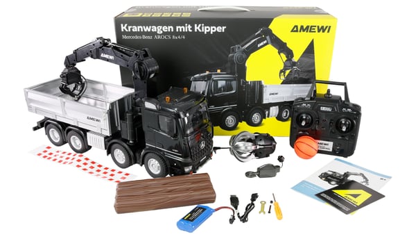 Amewi 22716 radiostyrd modell Lastbilsmonterad kran Elmotor 1:18